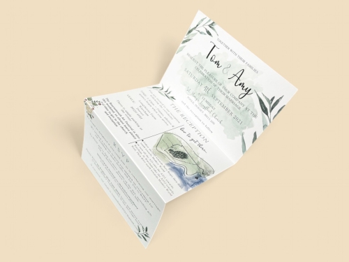 Concertina Wedding Invitation