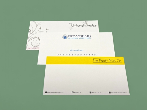 eco printed compliment slips