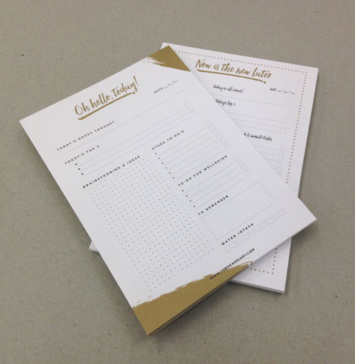 Printed Notepads- All That Glitters is Gold!