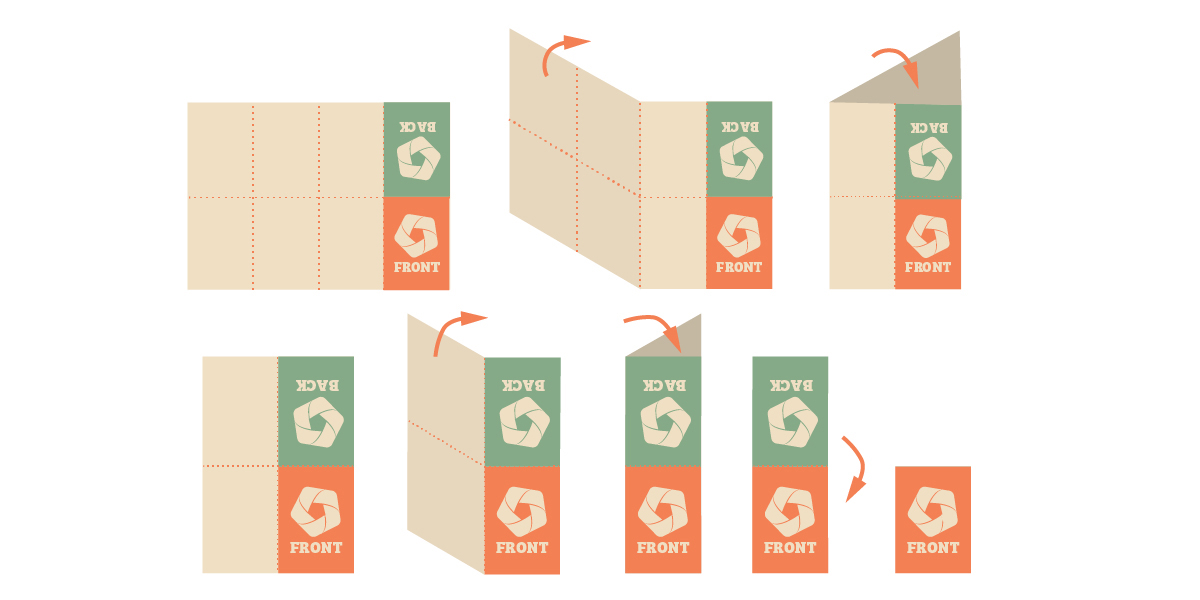 Alternative cross-folded leaflet