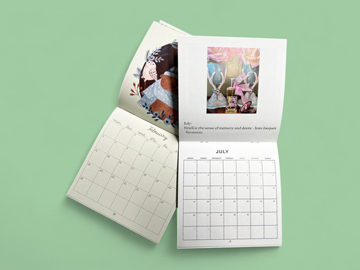 Square calendar printing