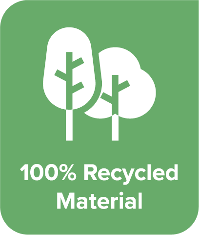 Recycled paper from responsibly managed forests