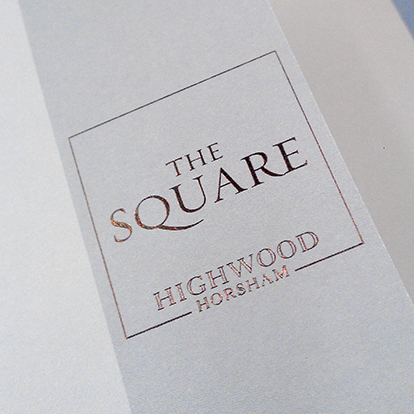 Example of foil blocked invitation