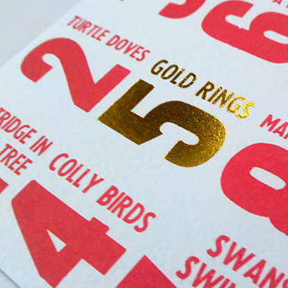 Example of foil blocked products