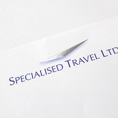 Example of foil blocked stationery