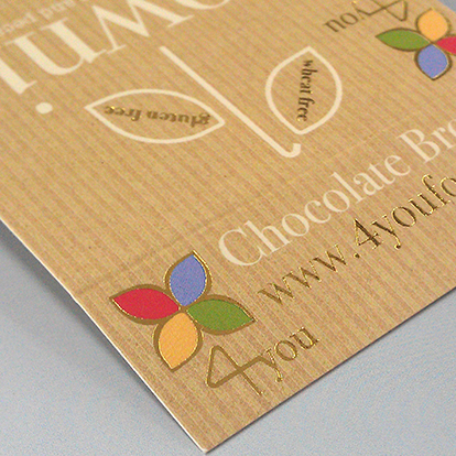 Example of foil blocked packaging