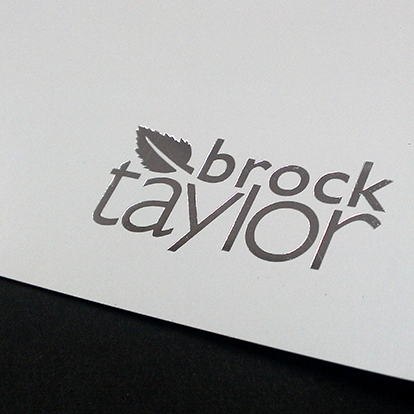 Example of foil blocked stationery