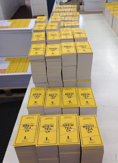 Printed tea cards