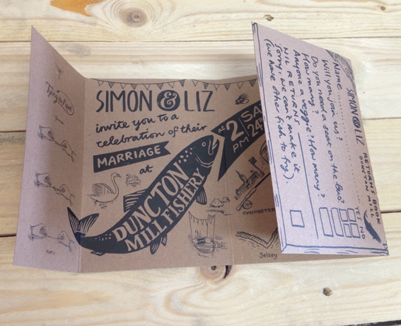Eco friendly invitations on kraft