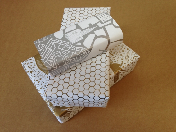 Gold and silver wrapping paper printing