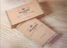 Kraft business Cards in Sussex